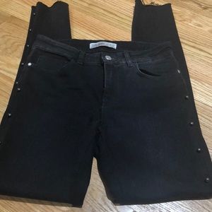 Black High Rise Studded Jean